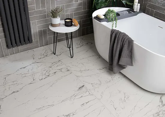 Bathroom modern ceramic floor.